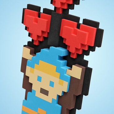 Legendary Hero 8-Bit Heart Bouquet